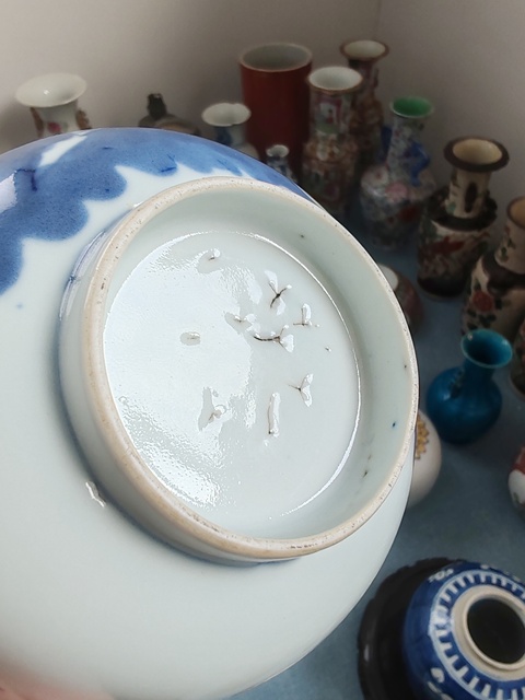 古玩陶瓷晚清青花人物故事碗拍賣,當前價格580元