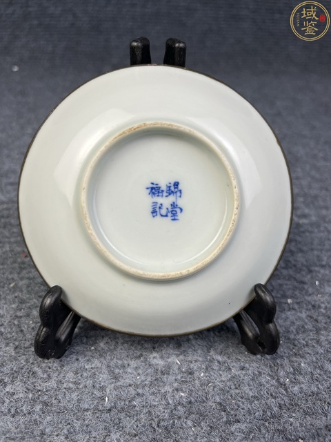 古玩陶瓷淡描青花小碟真品鑒賞圖