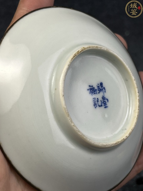 古玩陶瓷淡描青花小碟真品鑒賞圖