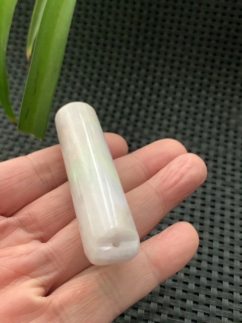 古玩玉器翡翠雕“素紋翎管”真品鑒賞圖