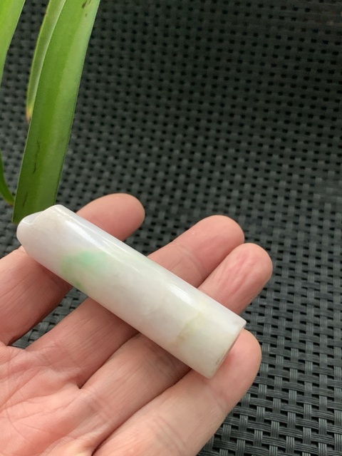 古玩玉器翡翠雕“素紋翎管”真品鑒賞圖