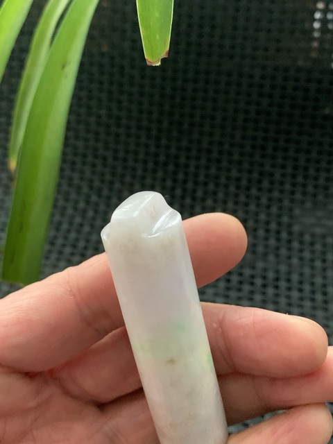 古玩玉器翡翠雕“素紋翎管”真品鑒賞圖