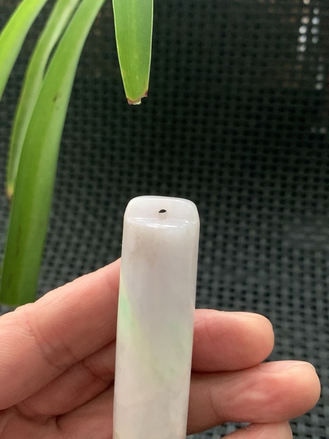 古玩玉器翡翠雕“素紋翎管”真品鑒賞圖