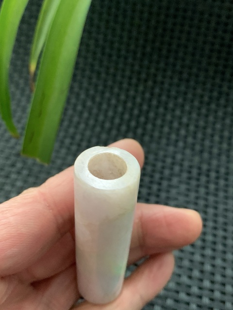 古玩玉器翡翠雕“素紋翎管”真品鑒賞圖