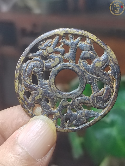 古玩錢幣元代雙龍花錢真品鑒賞圖