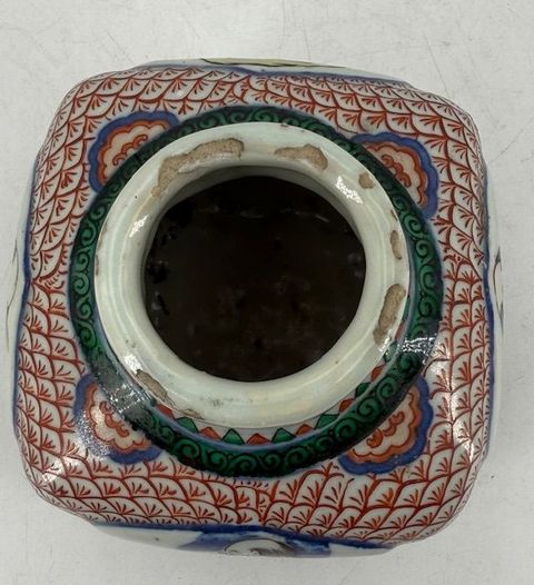古玩陶瓷青花五彩神仙人物魚簍尊真品鑒賞圖