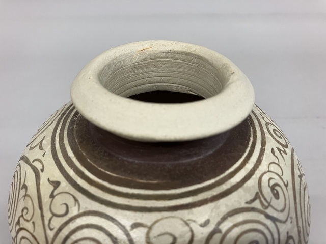 古玩陶瓷州窯褐彩瓶真品鑒賞圖