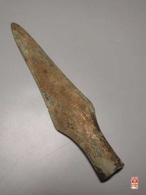 古玩銅器戰國·矛真品鑒賞圖