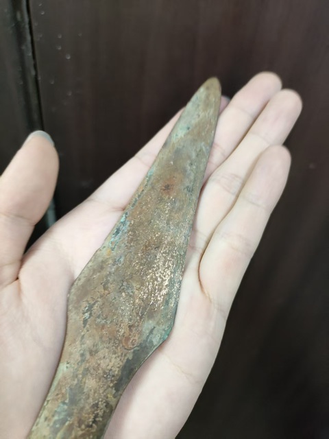 古玩銅器戰國·矛真品鑒賞圖