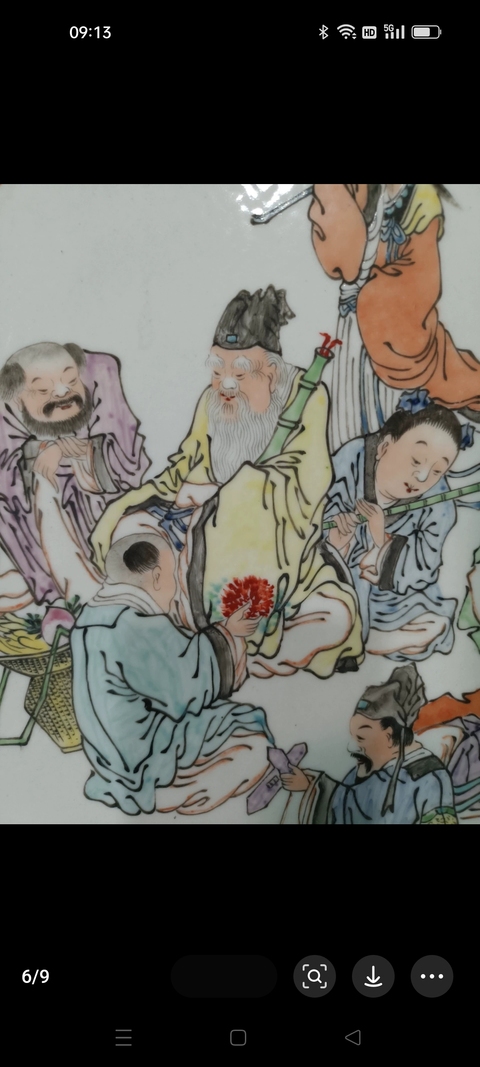 古玩雜項瓷板畫真品鑒賞圖