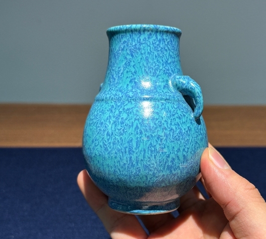 古玩陶瓷爐鈞釉尊真品鑒賞圖