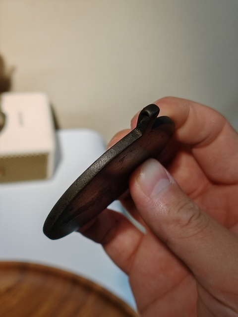 古玩銅器金剛杵紋銅鏡真品鑒賞圖