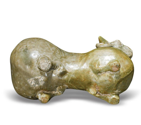古玩陶瓷青瓷羊真品鑒賞圖