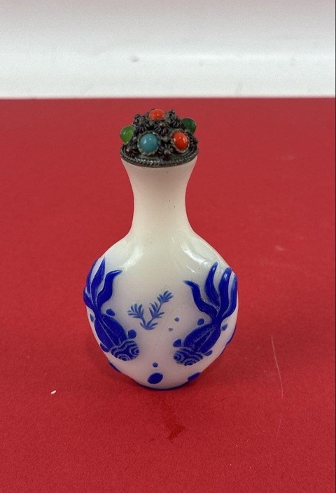 古玩雜項套料鼻煙壺真品鑒賞圖