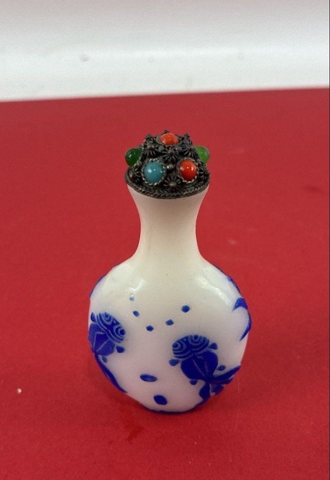 古玩雜項套料鼻煙壺真品鑒賞圖