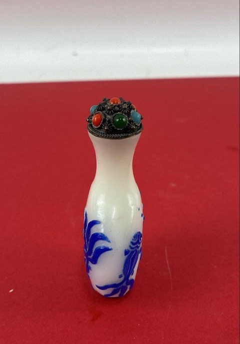 古玩雜項套料鼻煙壺真品鑒賞圖