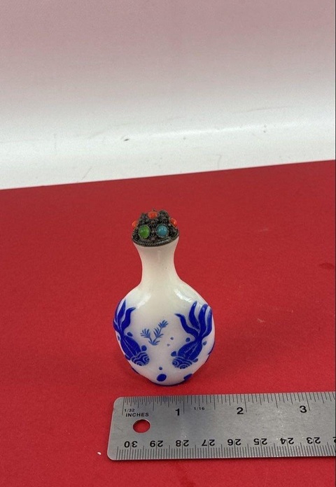 古玩雜項套料鼻煙壺真品鑒賞圖