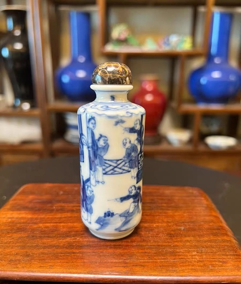 古玩陶瓷青花鼻煙壺真品鑒賞圖