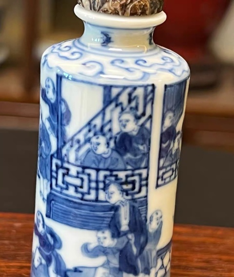 古玩陶瓷青花鼻煙壺真品鑒賞圖