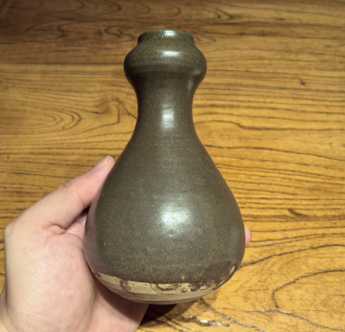 古玩陶瓷元茶葉末釉蒜頭瓶拍賣,當前價格3500元
