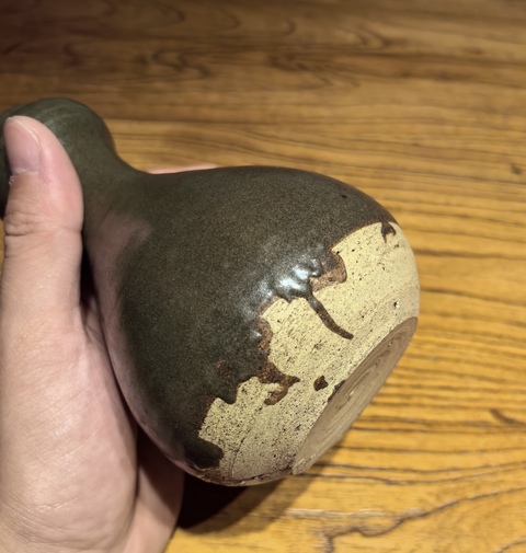 古玩陶瓷元茶葉末釉蒜頭瓶拍賣,當前價格3500元
