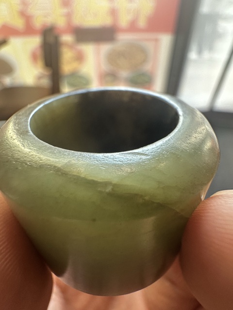 古玩玉器老玉扳指真品鑒賞圖