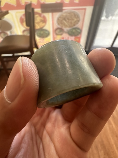 古玩玉器老玉扳指真品鑒賞圖