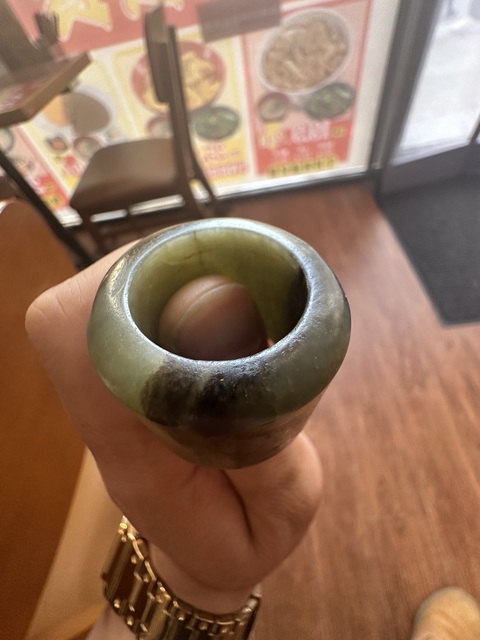 古玩玉器老玉扳指真品鑒賞圖