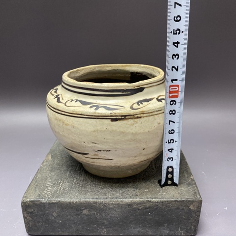 古玩陶瓷元代磁州窯罐真品鑒賞圖