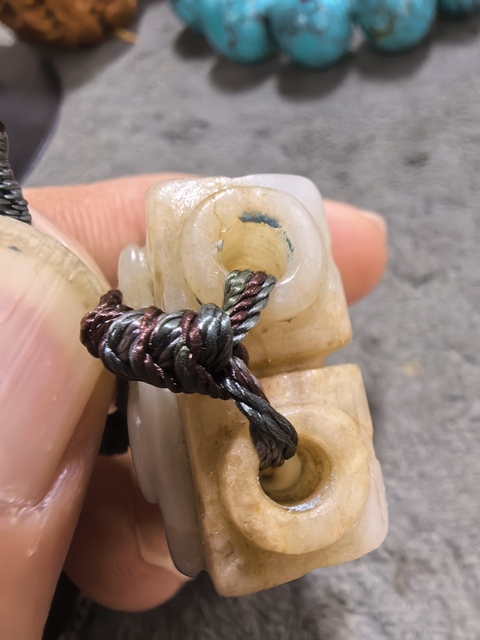 古玩玉器龍紋玉雙管真品鑒賞圖