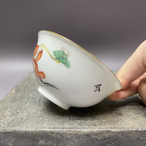 古玩陶瓷和合二仙茶圓真品鑒賞圖