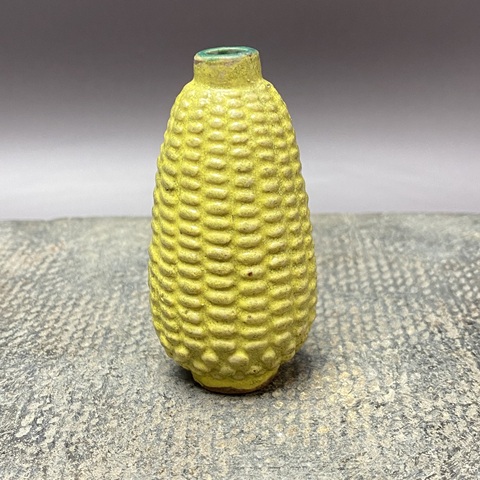 古玩陶瓷黃釉玉米型鼻煙壺真品鑒賞圖