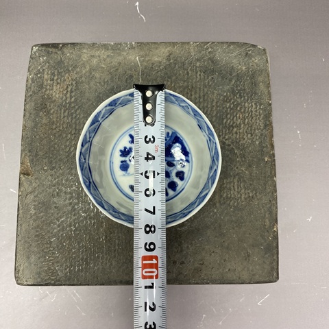 古玩陶瓷清晚期·青花花卉紋花口杯拍賣，當前價格890元