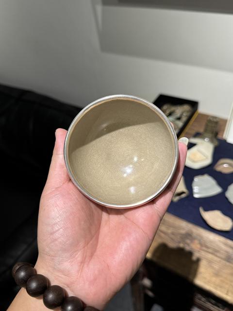 古玩陶瓷龍泉窯直口盞真品鑒賞圖