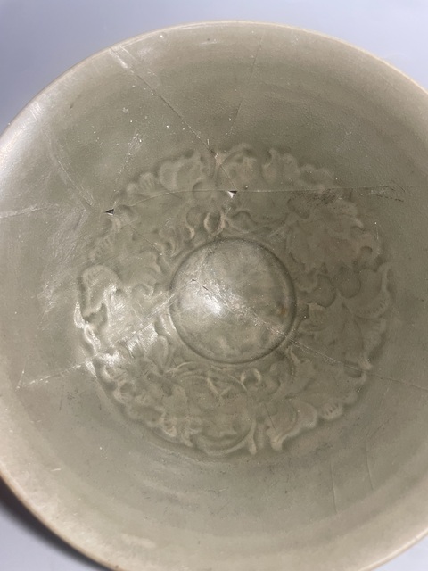 古玩陶瓷耀州窯半碗牡丹大碗拍賣,當(dāng)前價(jià)格6000元