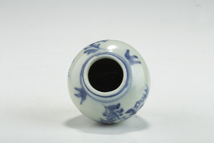 古玩陶瓷明晚·青花花卉紋小蓋罐真品鑒賞圖
