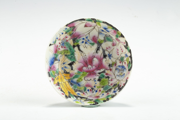 古玩陶瓷民國·粉彩百花不落地紋小碟一對拍賣，當前價格336元