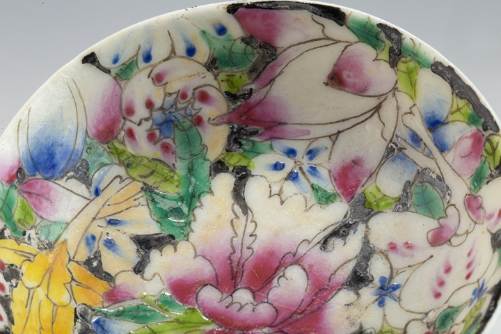 古玩陶瓷民國·粉彩百花不落地紋小碟一對拍賣，當前價格336元