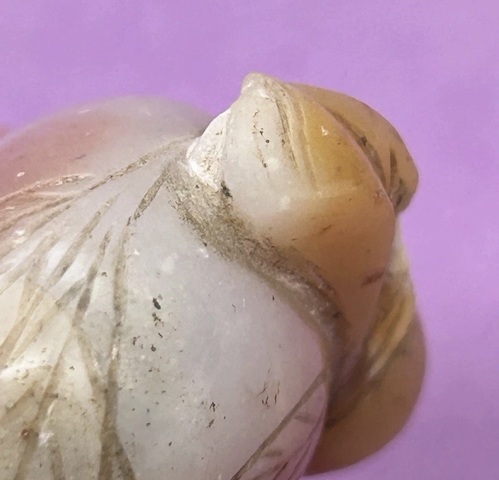 古玩雜項壽桃雕件真品鑒賞圖