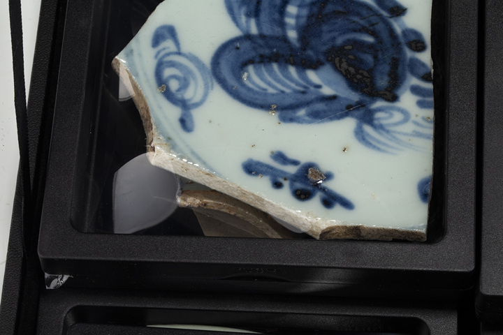 古玩陶瓷明·青花瓷片標本一組真品鑒賞圖