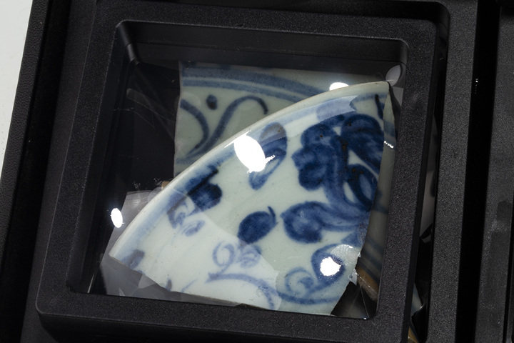 古玩陶瓷明·青花瓷片標本一組真品鑒賞圖