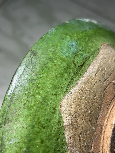 古玩陶瓷綠釉盤(pán)子真品鑒賞圖