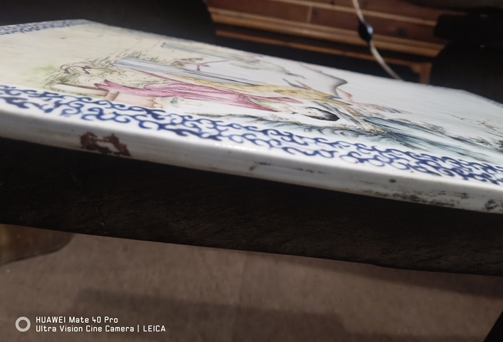 古玩陶瓷人物紋粉彩瓷板畫真品鑒賞圖
