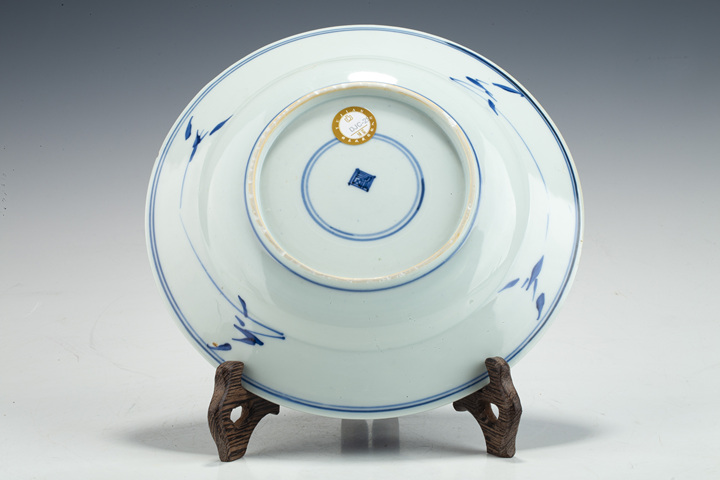 古玩陶瓷清康熙·青花松鹿紋盤拍賣,當前價格1008元