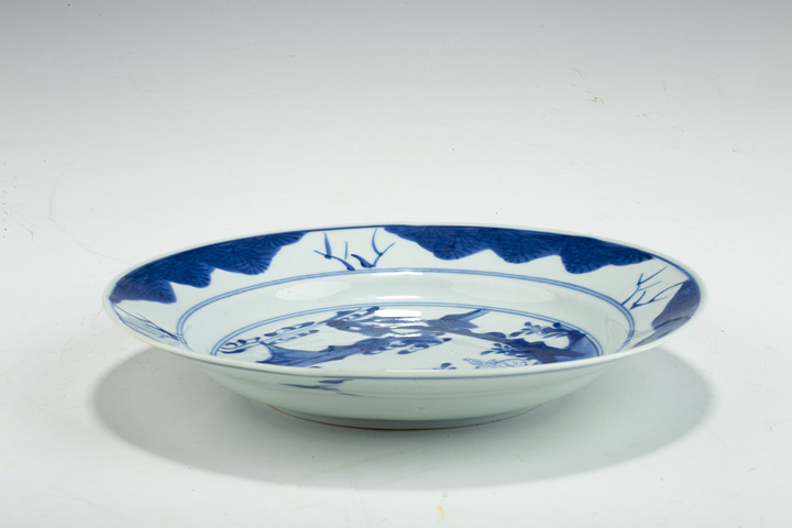 古玩陶瓷清康熙·青花松鹿紋盤拍賣,當前價格1008元
