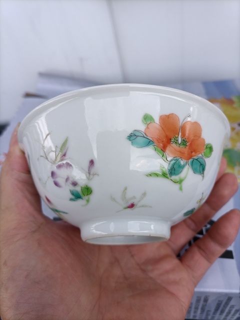 古玩陶瓷粉彩飛黃騰達(dá)圖茶碗,雅玩珍藏款真品鑒賞圖