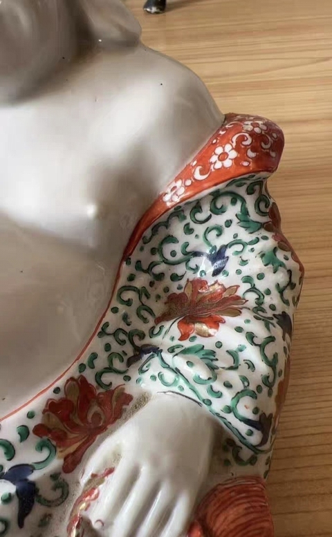 古玩陶瓷粉彩花卉瓷佛真品鑒賞圖