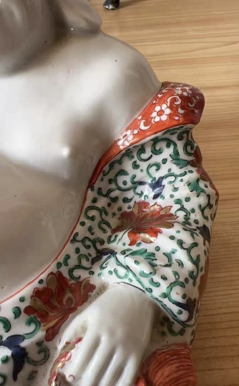 古玩陶瓷粉彩花卉瓷佛真品鑒賞圖