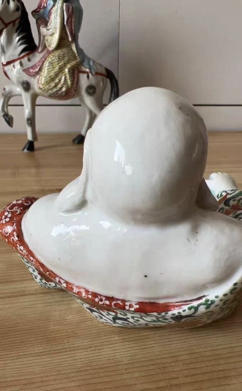 古玩陶瓷粉彩花卉瓷佛真品鑒賞圖