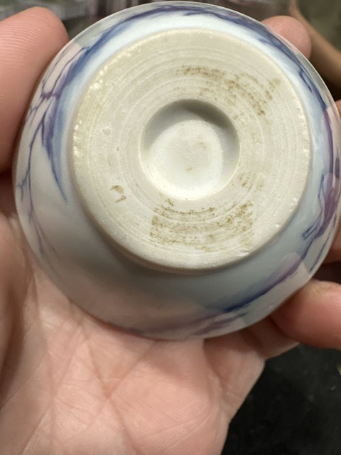 古玩陶瓷玉璧底青花杯真品鑒賞圖